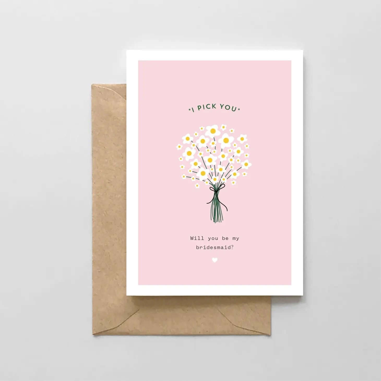 Spaghetti & Meatballs - SAM SAMGCWP0001 - I Pick You Daisy Bridesmaid Card