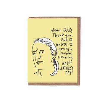 La Familia Green - LFG Ponytail & Earring "Groovy Dad" Father's Card