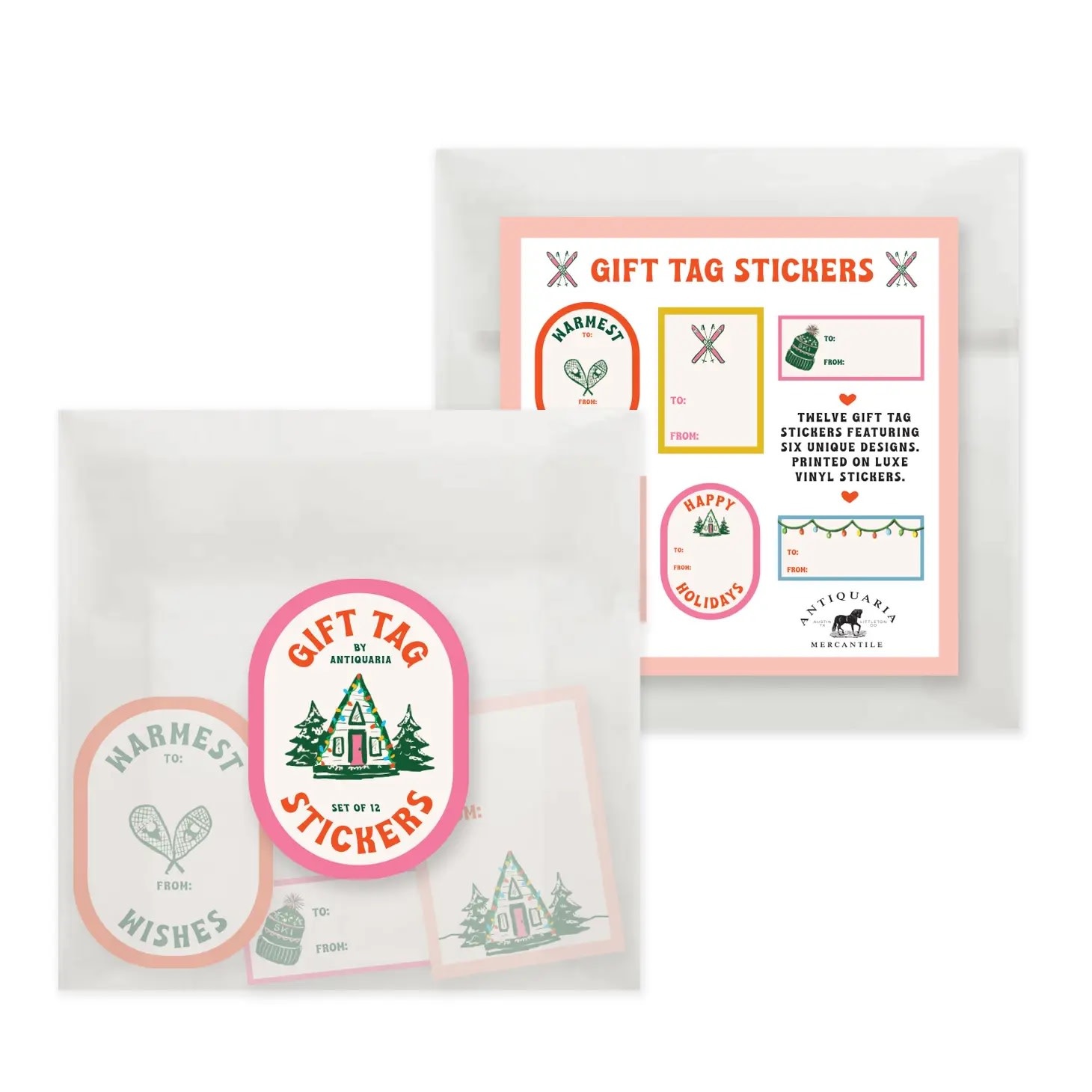 Antiquaria - AN AN GTHO - Gift Tag Stickers, Mountain Cabin