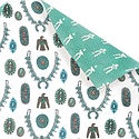 Antiquaria - AN Turquoise Jewelry Eco Gift Wrap (pack of 3)