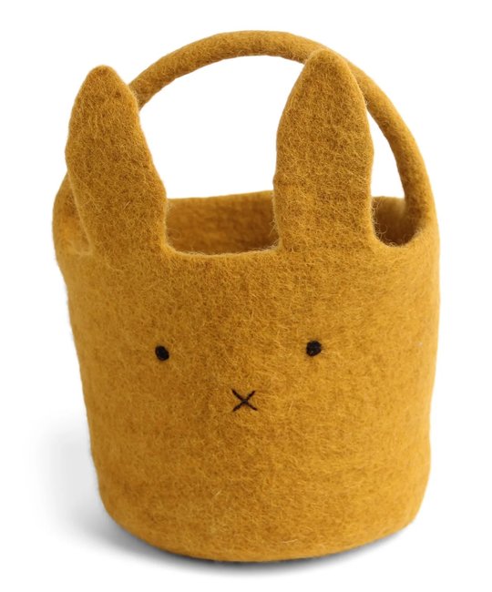 Gry & Sif - GS Gry & Sif - Felt Bunny Basket, Ochre