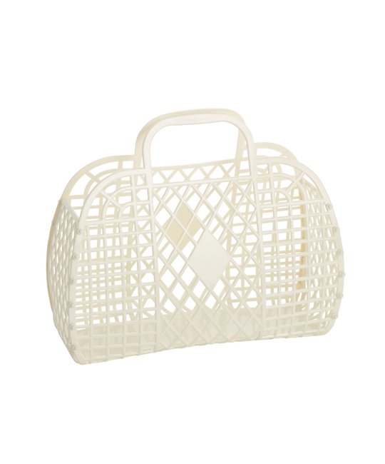 Sun Jellies Sun Jellies - Small Retro Basket Jelly Bag, Cream