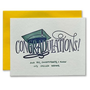 Ladyfingers Letterpress - LF ConGRADulations! Graduation Card