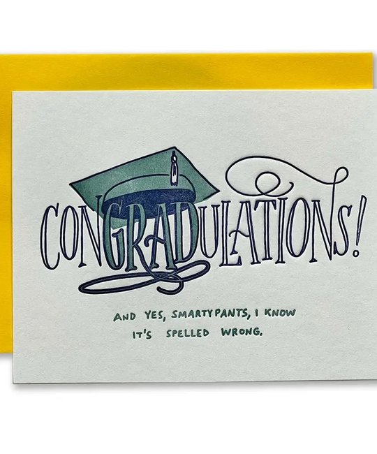 Ladyfingers Letterpress - LF ConGRADulations! Graduation Card