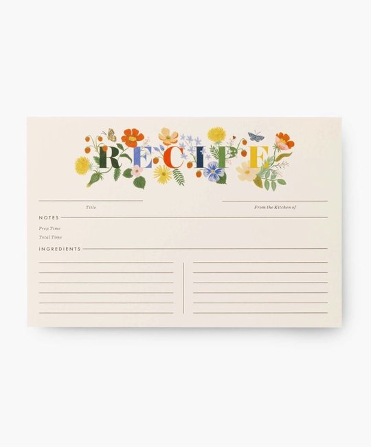 Rifle Paper Co Mayfair Recipe Cards Set of 12 Gus and Ruby