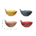 Creative Co-Op - CCO Stoneware Berry Bowl with Handle | 4 Colors