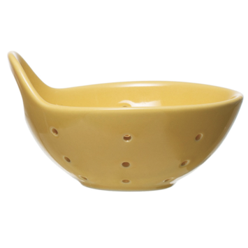 Creative Co-Op - CCO Stoneware Berry Bowl with Handle | 4 Colors