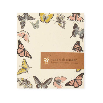 June and December - JD Butterfly Mini Notes Notepad