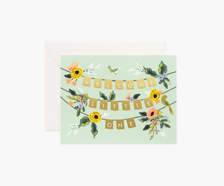 Rifle Paper Co - RP Rifle Paper Co. - Welcome Garland New Baby Card