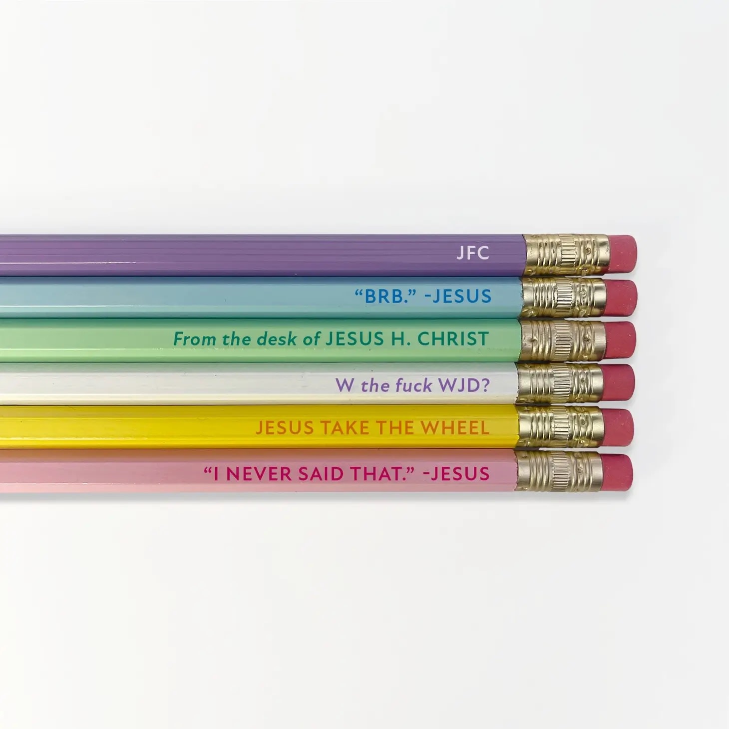 Sapling Press Easter Jesus Pencils Set of 6 Gus and Ruby Letterpress