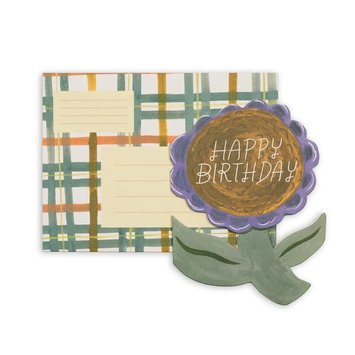 Small Adventure - SMA Die Cut Flower Happy Birthday Card