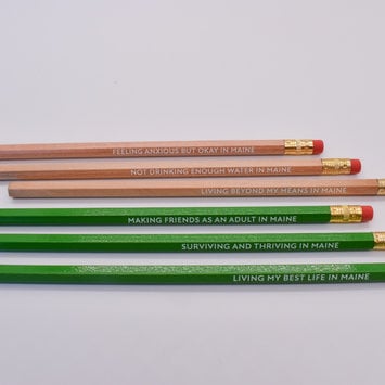 Sapling Press - SAP Maine State Pencil Set, Green + Natural