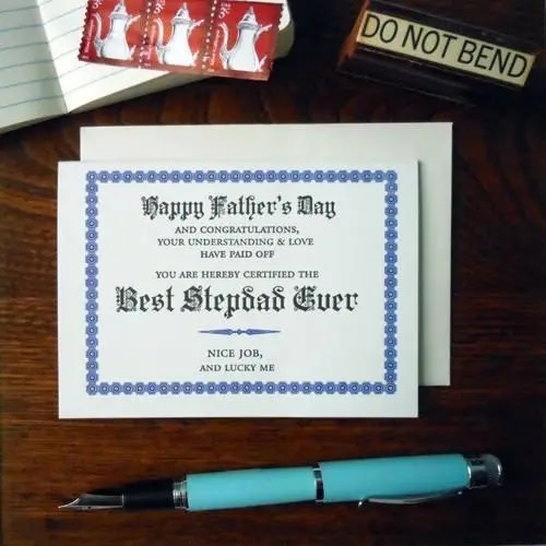 A. Favorite - AF Best Stepdad Ever Certificate Card