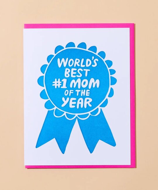 and Here We Are - AHW Blue Ribbon Mom Mother's Day Card