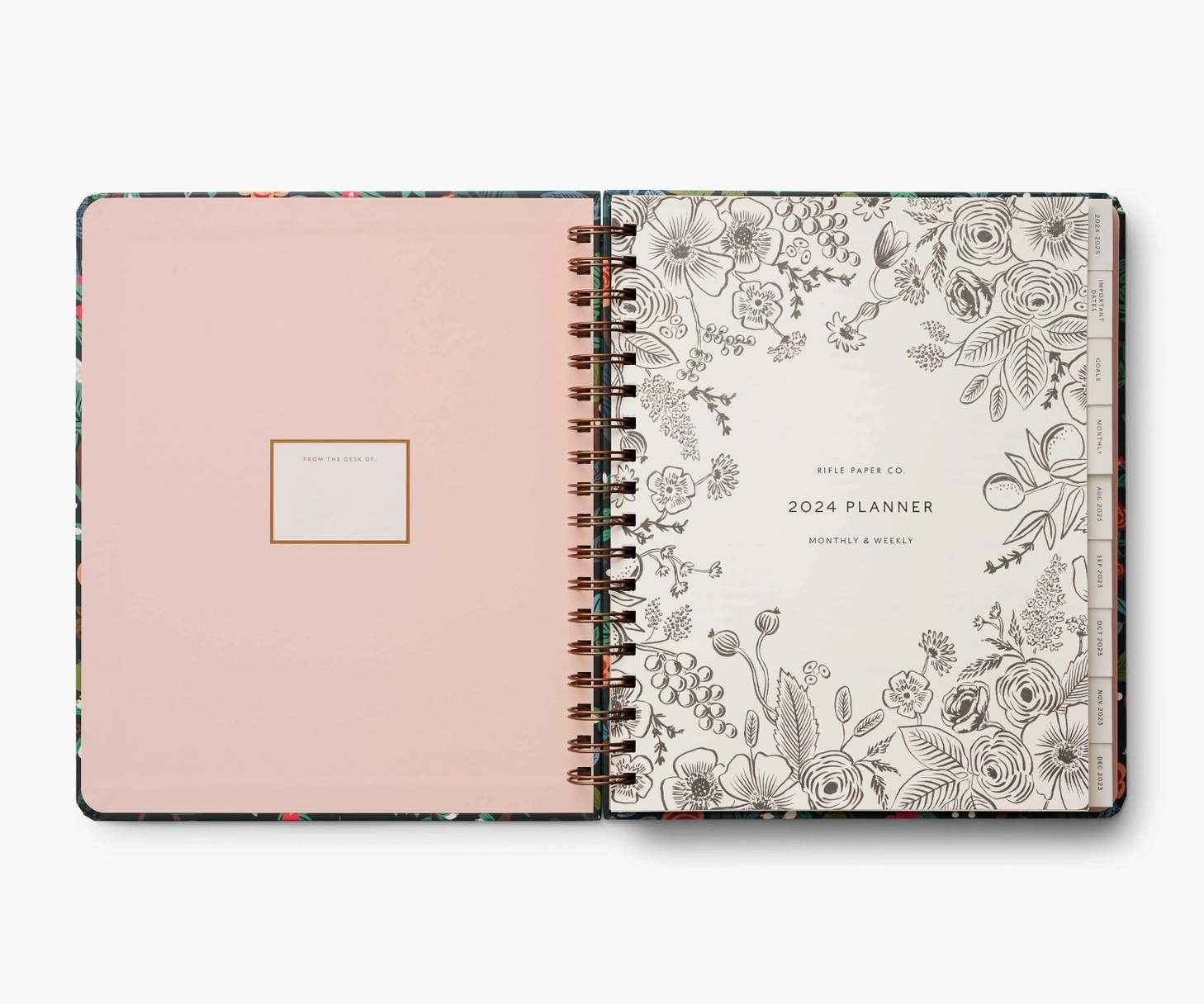 Rifle Paper Co Flores Spiral Planner 2024