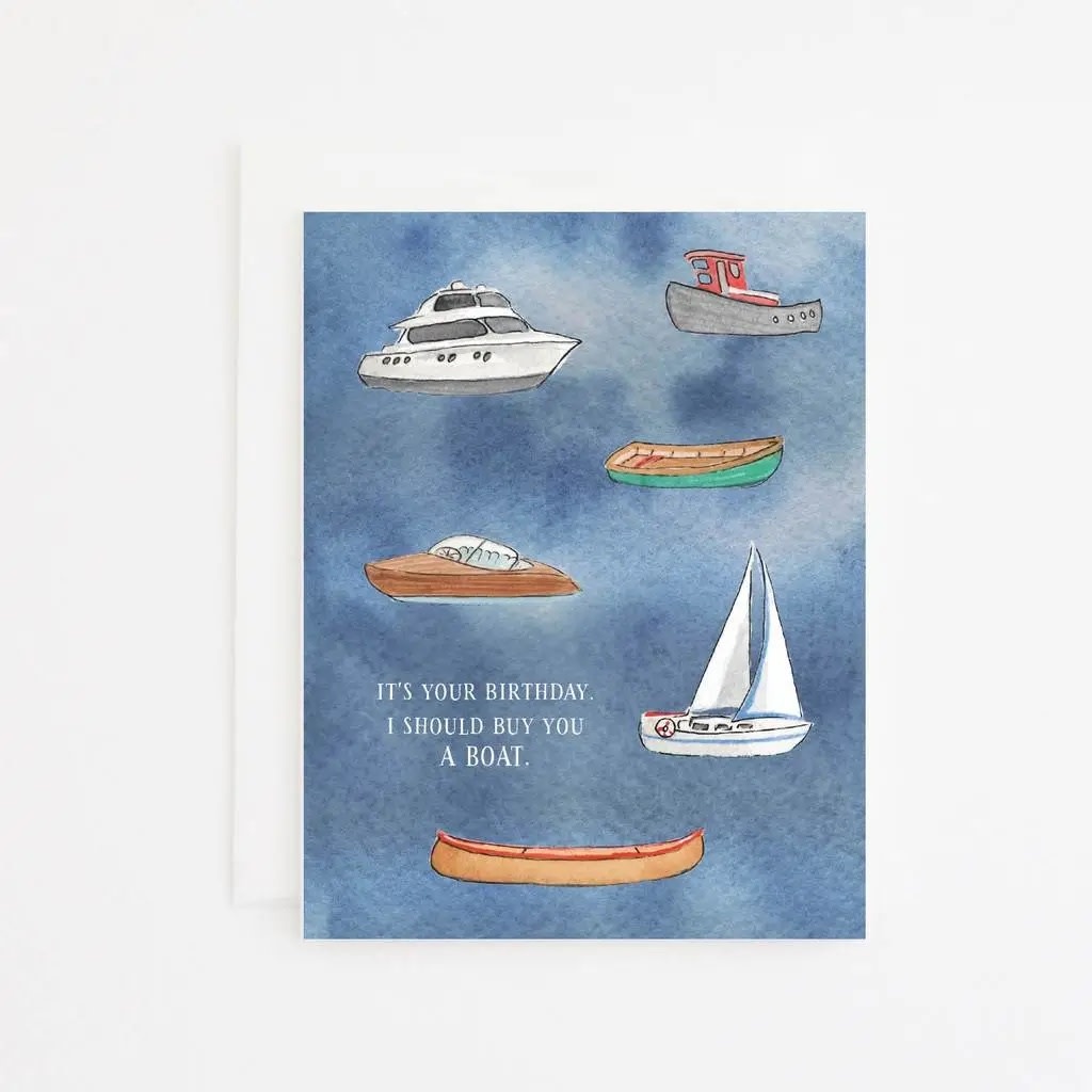 Party Sally - PSA Buy a Boat Birthday Card