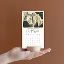 One Canoe Two Letterpress - OC 2024 Wildflower Botanicals Desk Calendar w/Wood Stump Stand