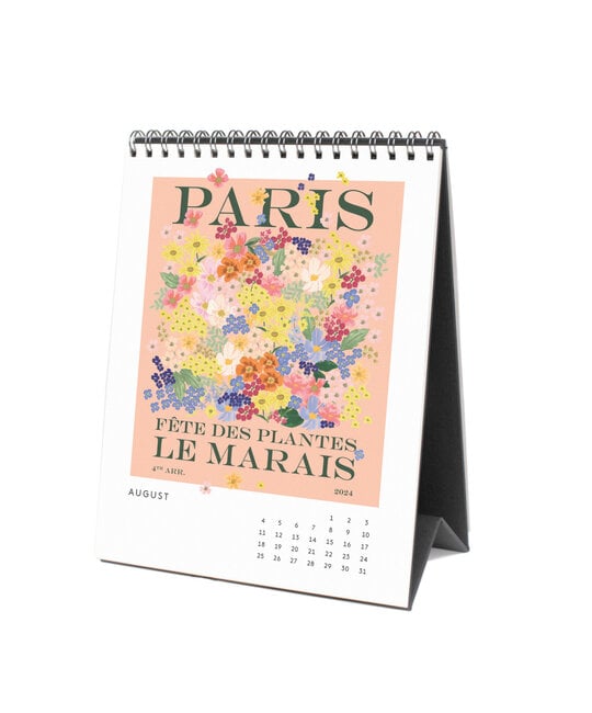 Rifle Paper Co 2024 Fete des Plantes Desk Calendar Gus and Ruby