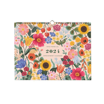 Rifle Paper Co - RP 2024 Blossom Horizontal Appointment Wall Calendar