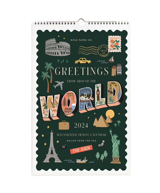 Rifle Paper Co - RP 2024 Greetings From Around the World Wall Calendar