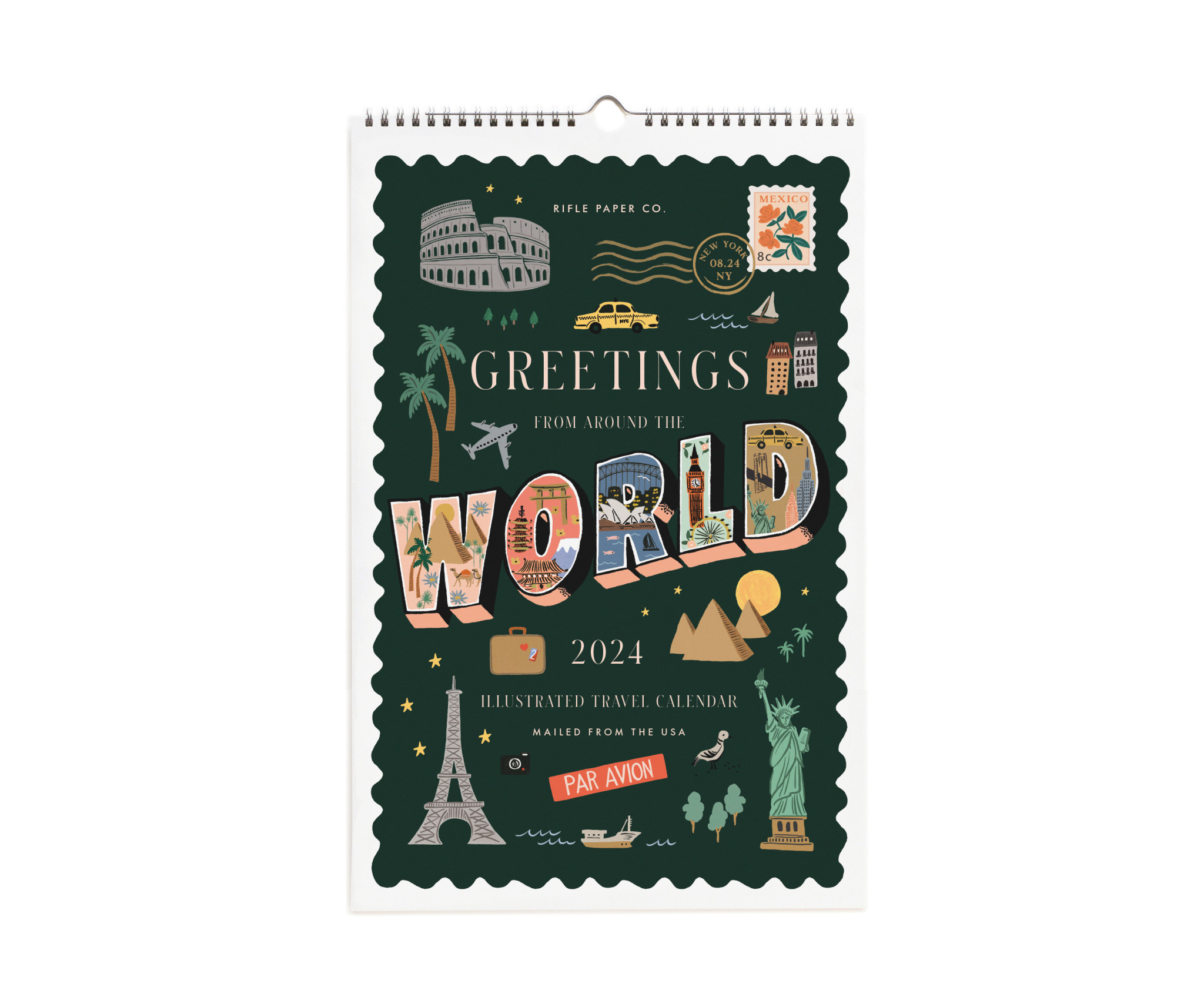 Rifle Paper Co - RP 2024 Greetings From Around the World Wall Calendar