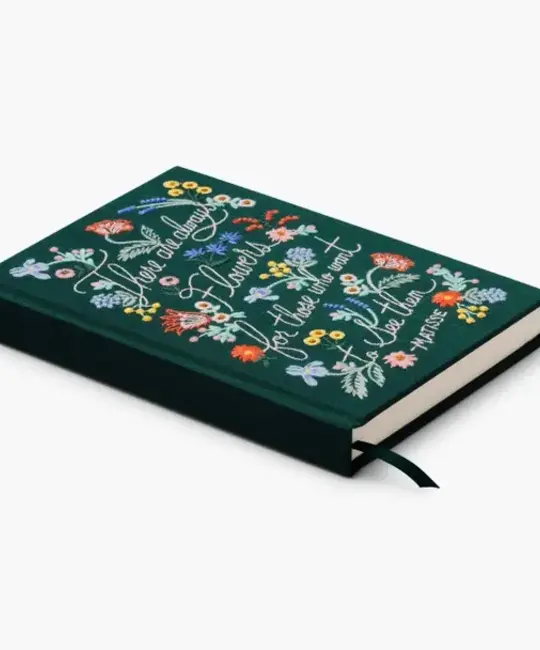 Rifle Paper Co - RP Rifle Paper Co - There Are Always Flowers Embroidered Lined Notebook