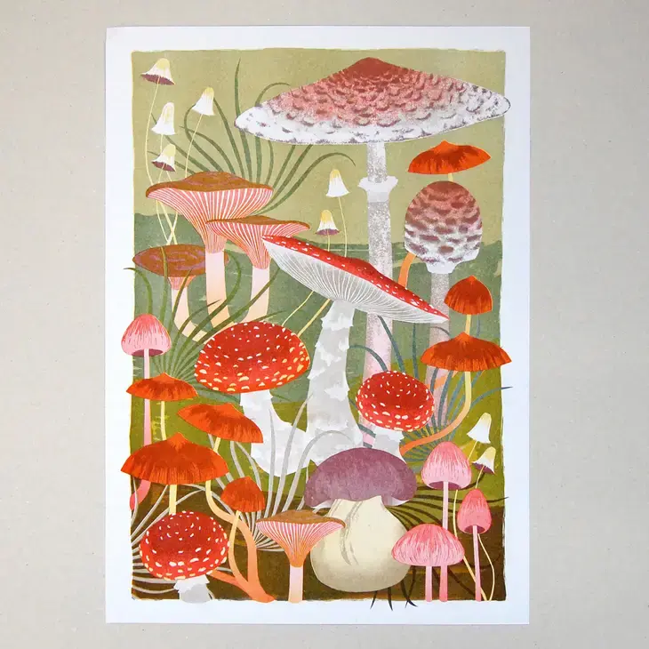 Printer Johnson - PJ Fungi Risograph Print (A3, 11.7" x 16.5")