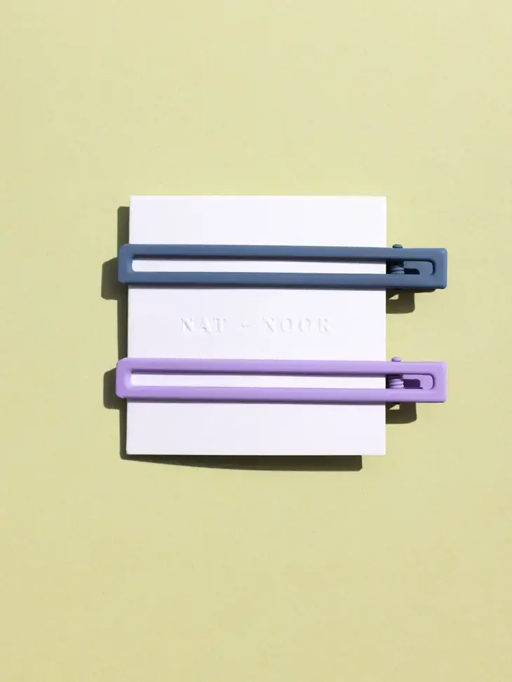 Nat + Noor - NAN Nat + Noor - Leia Hair Clips, Lilac + Blue