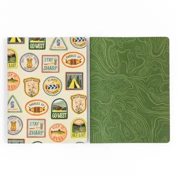 One Canoe Two Letterpress - OC Topographic Slim Notebook Set