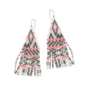 Bluma Project - BLP Ikat Beaded Earrings - Crystal