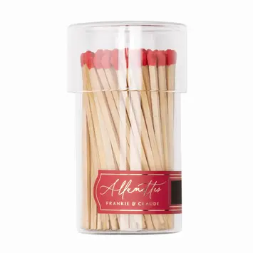 Frankie & Claude - FCL FCL CAAC -  Glass Lid Allumette Match Stick Jar, Scarlet Red