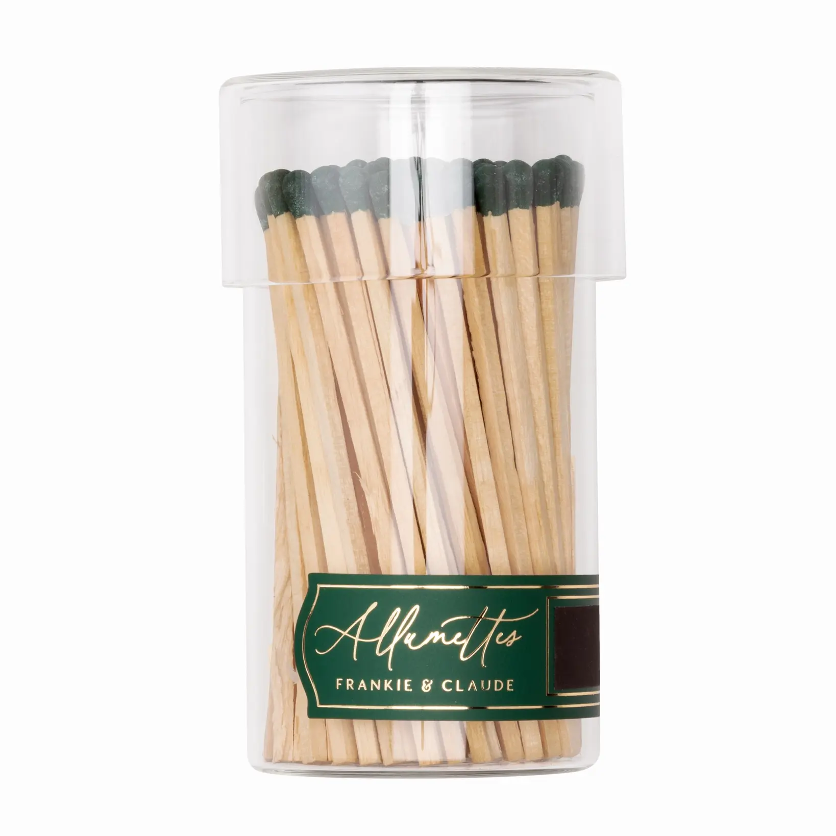 Frankie & Claude - FCL FCL CAAC -  Glass Lid Allumette Match Stick Jar, Forest Green