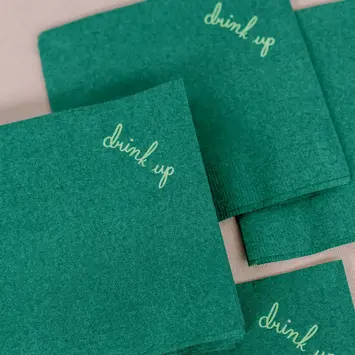 One & Only Paper - OAO OAO PSNA - Drink Up Green Cocktail Napkin