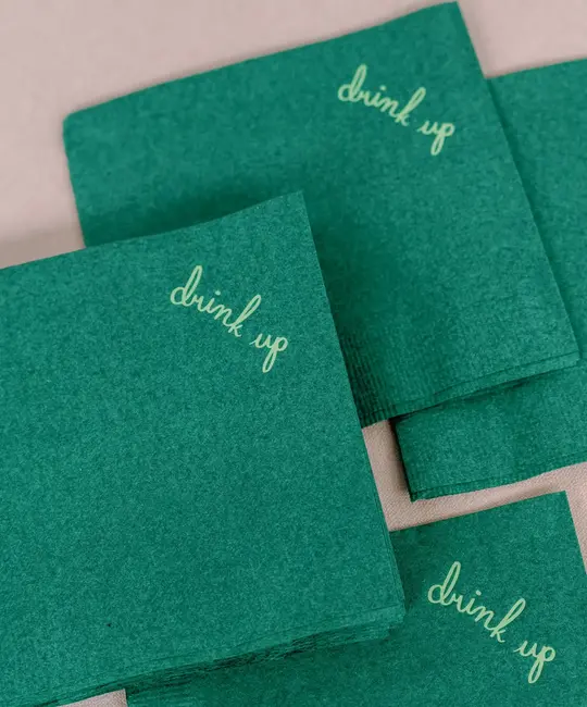 One & Only Paper - OAO OAO PSNA - Drink Up Green Cocktail Napkin