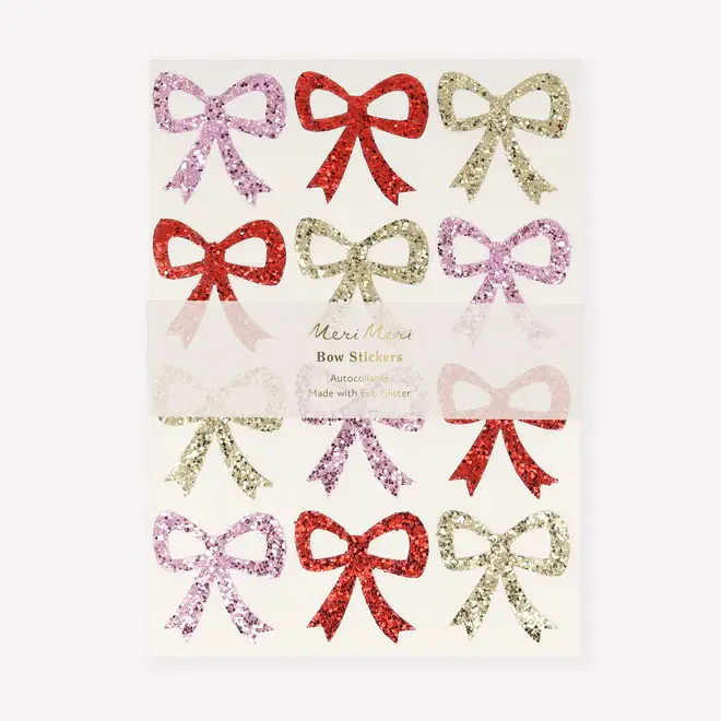 Meri Meri - MEM MEM ST - Eco Glitter Bow Sticker Sheet