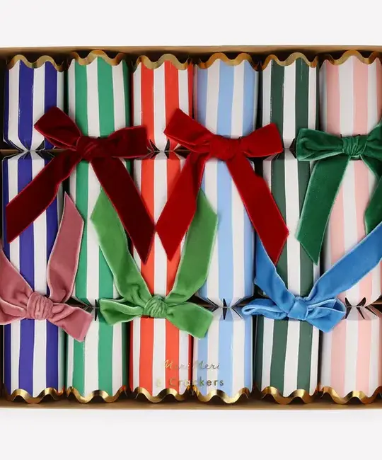 Meri Meri - MEM MEM PSHO - Stripe Velvet Bow Crackers