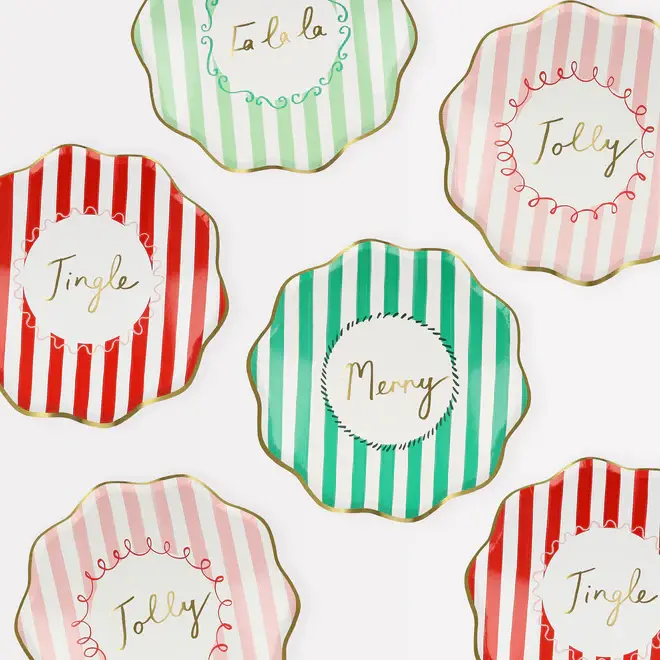 Meri Meri - MEM MEM PSPL - Striped Small Side Plate