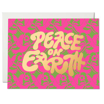Red Cap Cards - RCC RCCGCHO - Neon Doves Peace on Earth Card