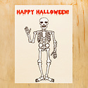 Gold Teeth Brooklyn - GTB GTBGCHA - Skeleton Halloween Card