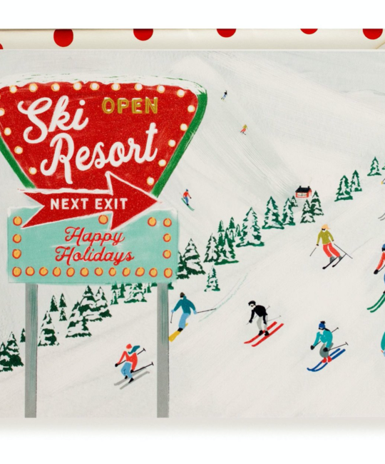 The First Snow - FIS FISGCHO0009 - Ski Resort Happy Holidays