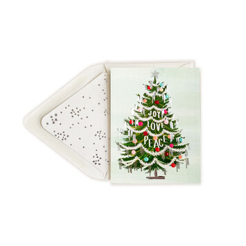 The First Snow - FIS FISGCHO0019 - Tinsel Tree Card