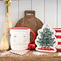 My Minds Eye - MME MME PS - Christmas Baubles Santa Mug Shaped Plate