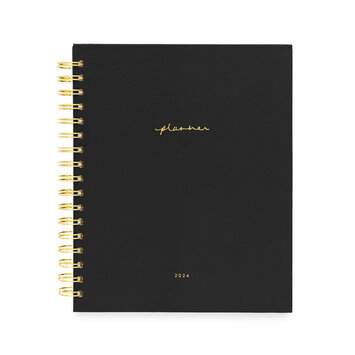 Sugar Paper - SUG Sugar Paper -  2024 Signature Spiral Planner Agenda, Black