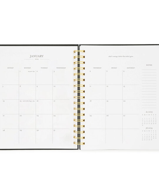 Sugar Paper 2025 Signature Spiral Planner Agenda, Black Gus and
