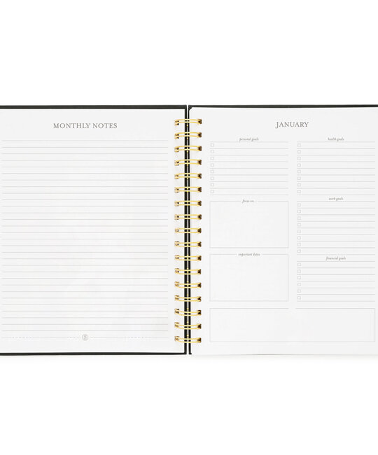 Sugar Paper 2024 Signature Spiral Planner Agenda, Black Gus and