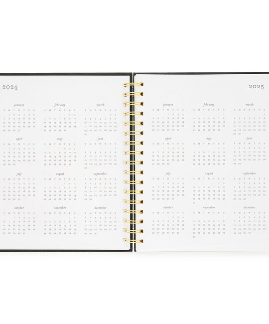Sugar Paper 2025 Signature Spiral Planner Agenda, Black Gus and