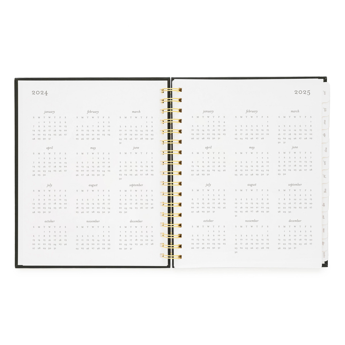 Sugar Paper 2024 Signature Spiral Planner Agenda, Black Gus and