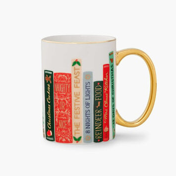 Rifle Paper Co - RP Rifle Paper Co - Festive Book Club Porcelain Mug