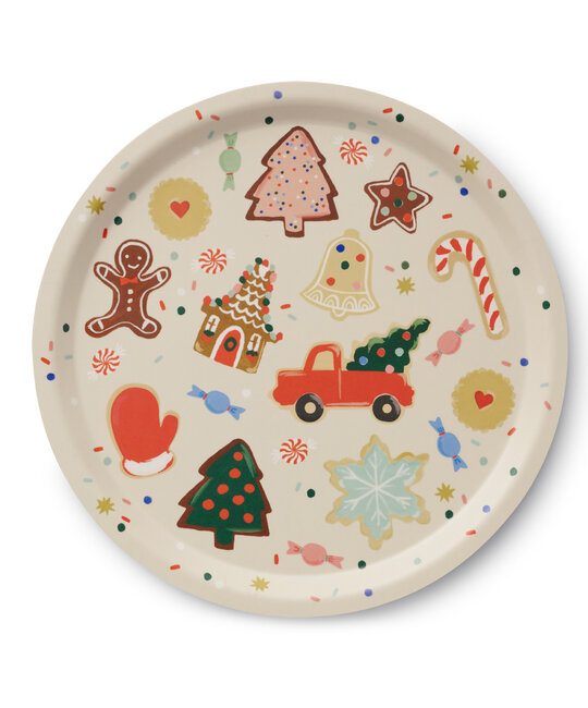 Rifle Paper Co - RP Rifle Paper Co - Christmas Cookies Round Serving Tray
