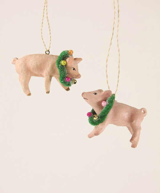 Cody Foster - COF COF OR - Holiday Piglet Ornament - 2 Asst